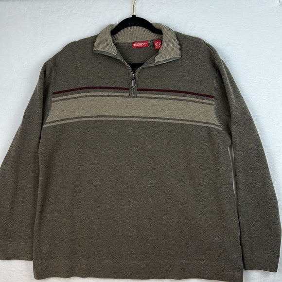 Reunion Men’s Pullover Sweater Brown Multicolored Size XLarge - Picture 7 of 10